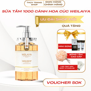 Sữa tắm hương nước hoa Weilaiya cánh hoa cúc vạn thọ sáng da, thơm lâu, dưỡng ẩm,lưu hương lâu 450ml
