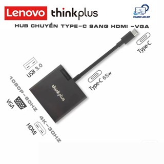 Cáp chuyển đổi Lenovo Thinkplus 4 trong 1( Type C to VGA HDMI USB 3.0 và sạc C 65w)