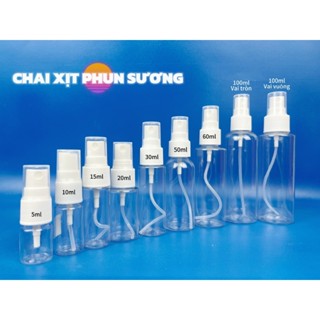 (SỈ 10) Chai Nhựa Xịt Phun Sương 5ml/10ml/15ml/30ml/50ml/100ml/250ml Chiết Nước Hoa/Toner/Travel