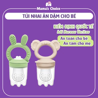 Túi Nhai Ăn Dặm Mama's Choice Cho Bé, Núm Nhai Hoa Quả Chống Hóc, Tặng Kèm 3 Size Núm Phù Hợp Bé Từ 4 Tháng Tuổi