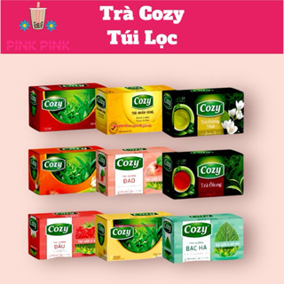 TRÀ COZY TÚI LỌC NHÚNG - BỘT TAN HƯƠNG ĐÀO - DÂU - VẢI - SEN - GỪNG - HỒNG TRÀ
