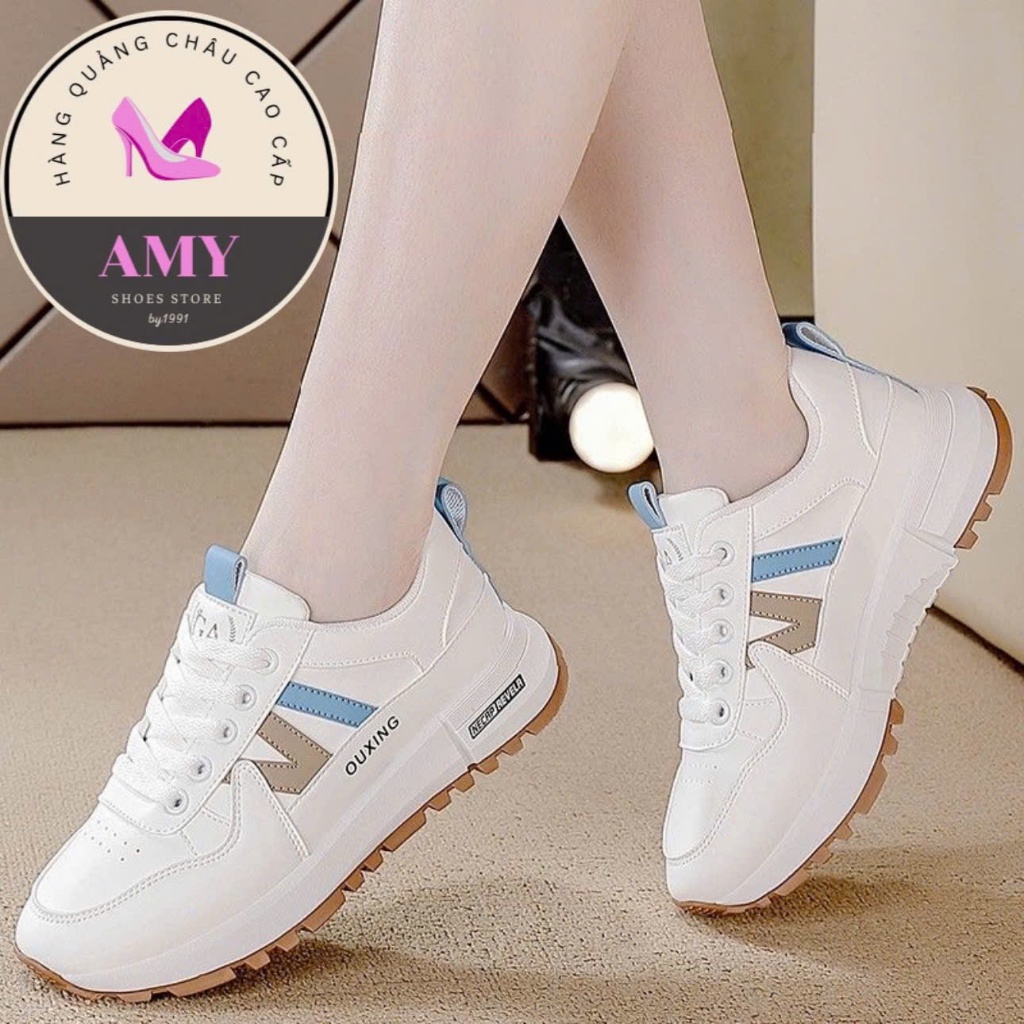 Giày Thể Thao Sneaker Nữ 2025 Mới Chất Liệu Da  Phong Cách  Hàn Quốc Trẻ Trung Năng Động Mã ( 5168 )