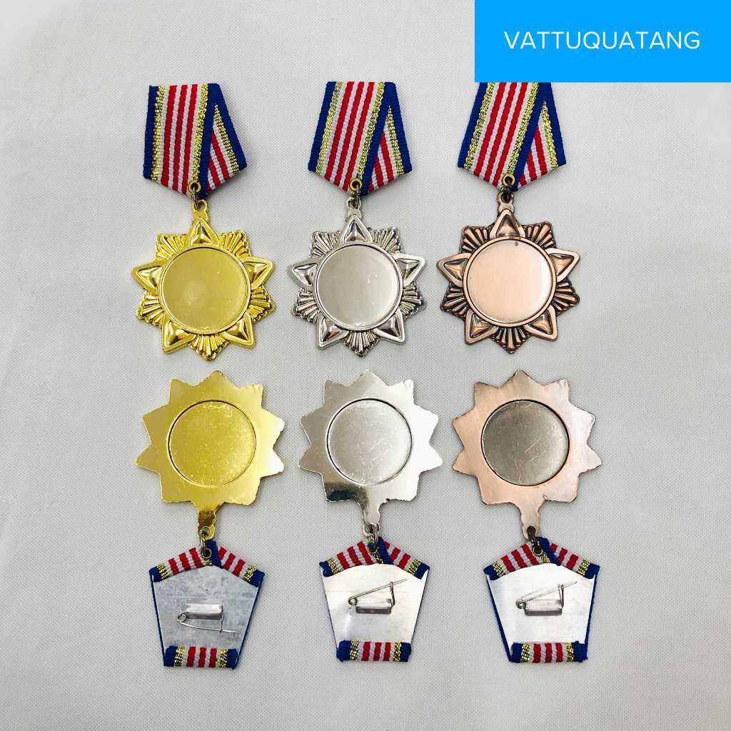 Combo 10 cái Phôi huân chương, kỷ niệm chương cài áo ngôi sao 5 cánh trơn chưa in