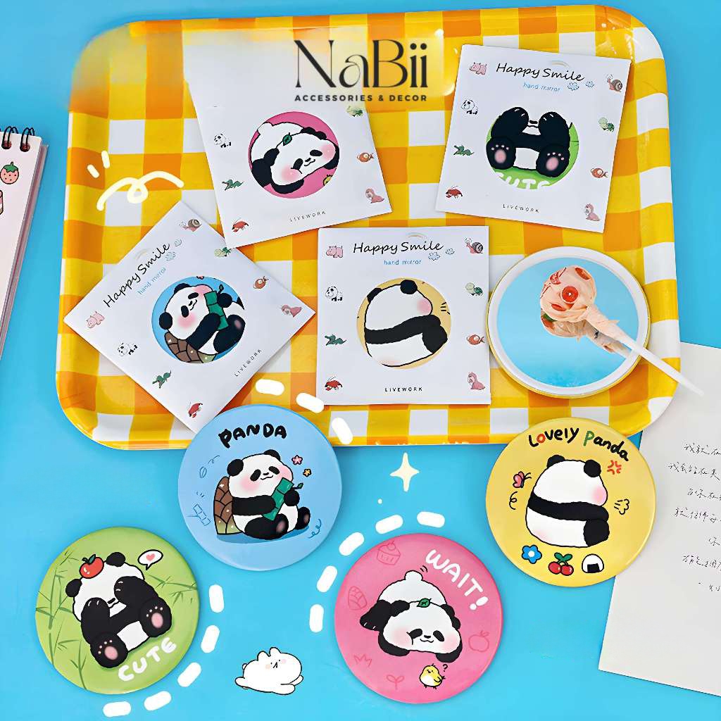 Gương 1 mặt gấu trúc thỏ ngựa thần bò G8  mini dễ thương cute