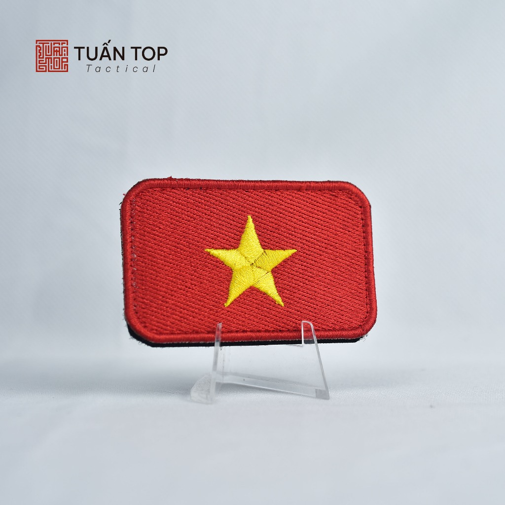 Patch thêu Cờ Việt Nam - Patch dán Velcro - TUẤN TOP SHOP