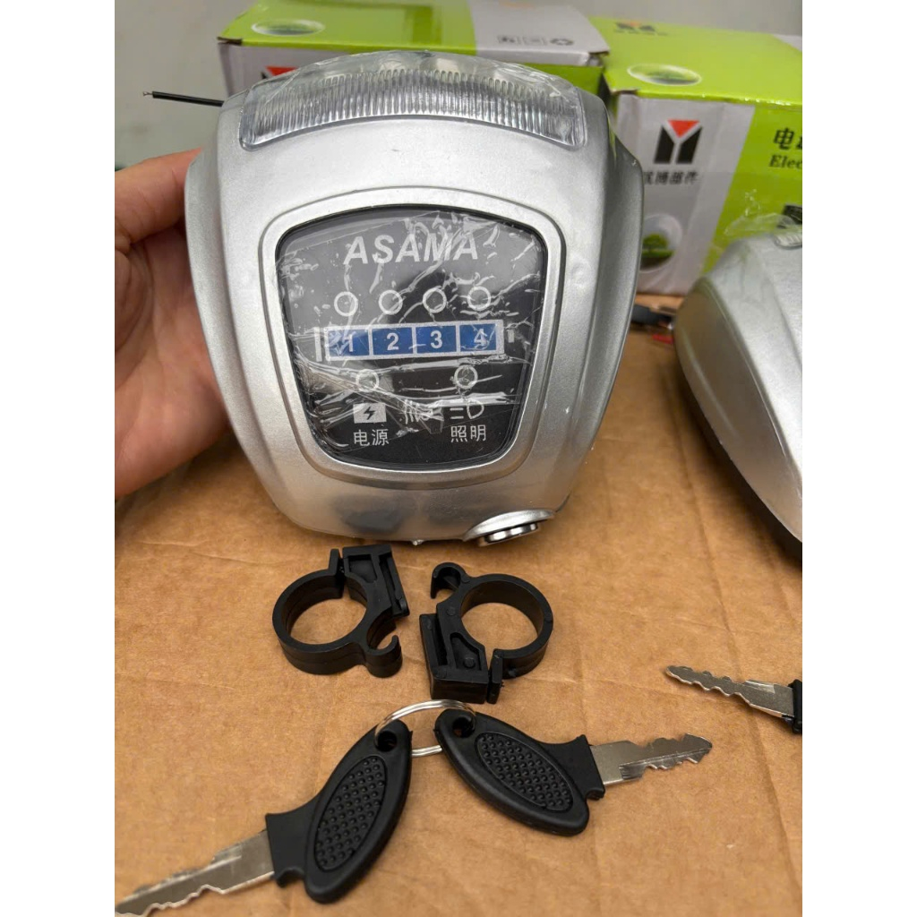 Đầu đèn xe đạp điện asama 48v có khóa