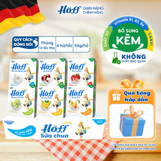 Thùng Sữa chua HOFF Mix 6 vị bổ sung dinh dưỡng cho bé ăn dặm - 12 Lốc (48 hộp x 55g)