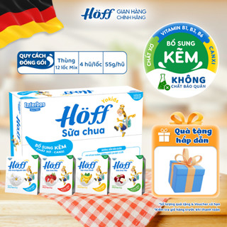 Thùng Sữa Chua trẻ em HOFF Mix 4 vị ăn dặm cho bé - 12 Lốc ( 48 hộp x 55gr)