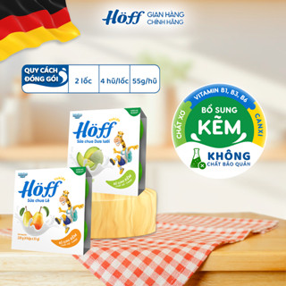  Combo Sữa chua trẻ em HOFF mix vị Lê và Dưa lưới bổ sung dinh dưỡng cho bé 2 Lốc  8 hộp x 55g  