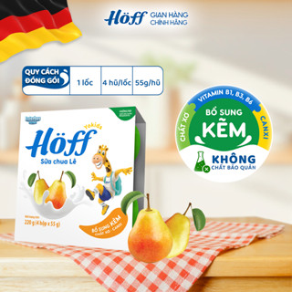  Sữa chua hoa quả HOFF vị Lê cho bé từ 6 tháng tuổi - 1 Lốc  4 hộp x 55g  
