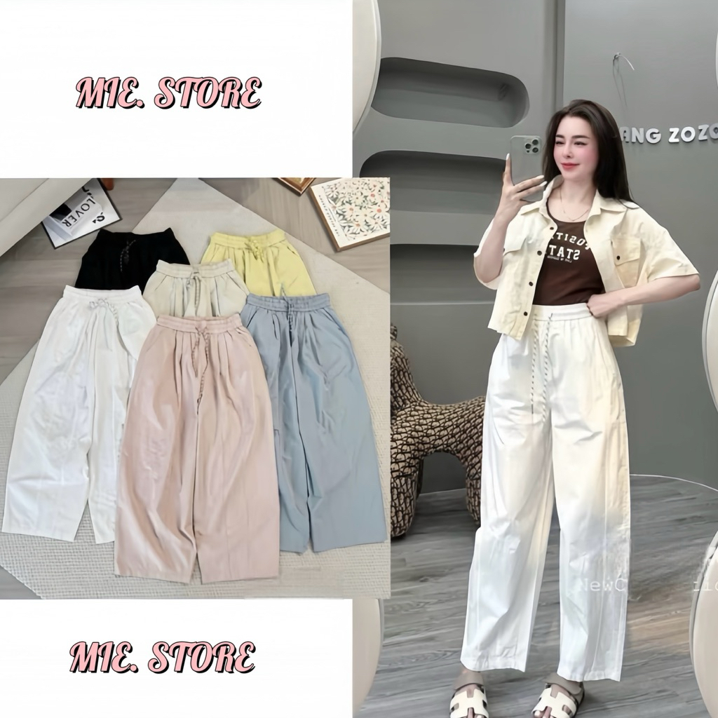 [ MẪU MỚI] QUẦN BAGGY NỮ THỤNG, CHẤT KAKI GIÓ , MẶC HÈ