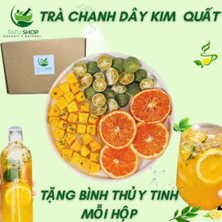 Trà Chanh Dây Kim Quất ,Trà detox (Hộp 30 Gói tặng 5 gói) Đẹp Da, Detox, Mát Gan, Thanh Nhiệt Cơ Thể