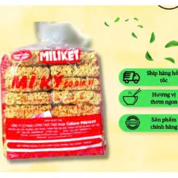 Túi mì ký MILIKET 1kg (túi 16 vắt)
