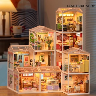  MẪU MỚI. Rolife Super Creator Nhà Búp bê tự làm của Robotime Bằng nhựa ABS. Tiệm bánh gấu CoCo DW019 