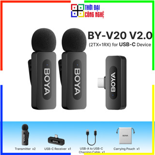  Boya BY-V1   BY-V2   BY-V10   BY-V20 V2.0 mic không dây cài áo Chống ồn AI mic thu âm livestream. Bảo hành 12 tháng. 
