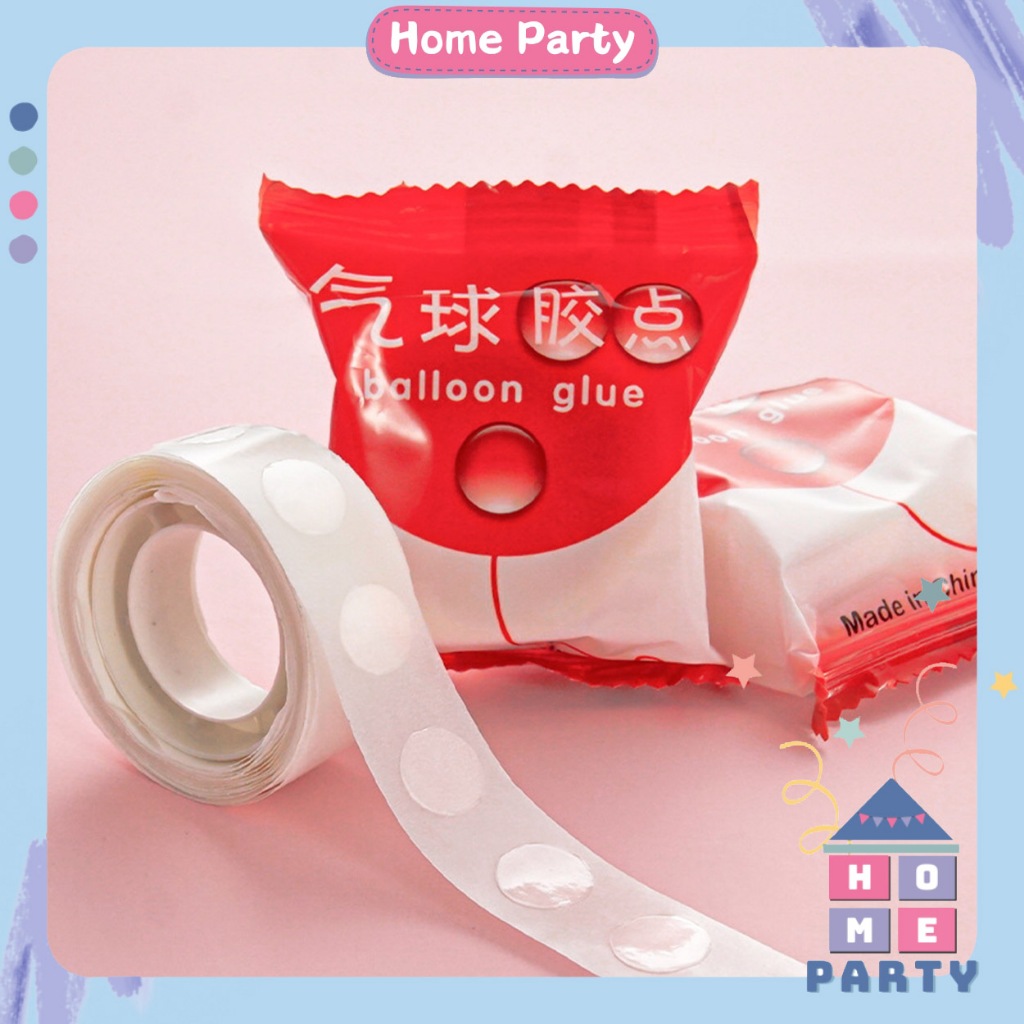 [TPHCM] Cuộn Keo 2 Mặt Dán Bong Bóng Trang Trí Sinh Nhật, Sự Kiện, Party, Happy Birthday - Keo Silicone