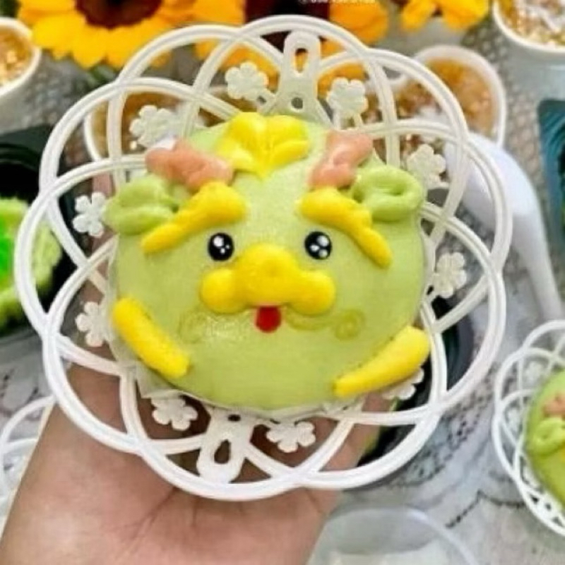 sét 12 giỏ nhựa đựng bánh bao đựng hoa giỏ bánh bao