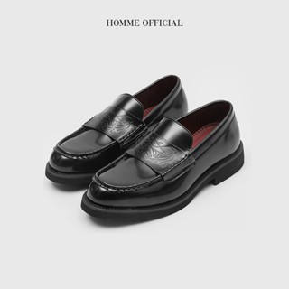  Giày Penny Loafers họa tiết Giày lười nam HOMME da bóng 5106-R 