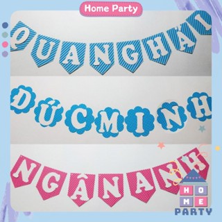 Dây Chữ Cái Ghép Tên Trang Trí Sinh Nhật Có Kèm Dấu - Phụ Kiện Decor - Party - Happy Birthday