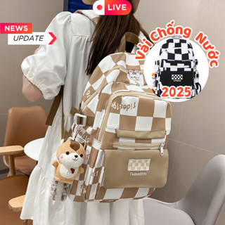 Balo đi học màu trà sữa cặp sách nữ đi học đi chơi thời trang unisex Hàn Quốc BL08