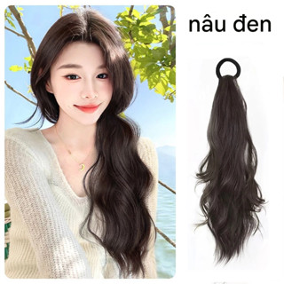   HÀNG MỚI  Tóc giả bện đuôi ngựa xoăn Gợn Sóng dài 50cm Kèm Kẹp Tóc Đuôi Ngựa Bằng Sợi Tổng Hợp Dành Cho Bạn Nữ 414699 