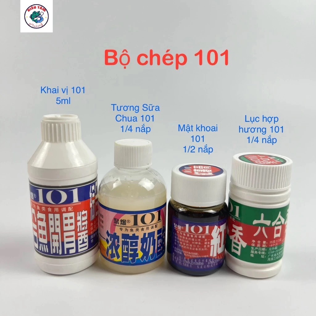 Combo Hương liệu câu chép 101 hiệu quả cao: Khai vị +Tương sữa chua +Mật Khoai +Lục hợp hương 101