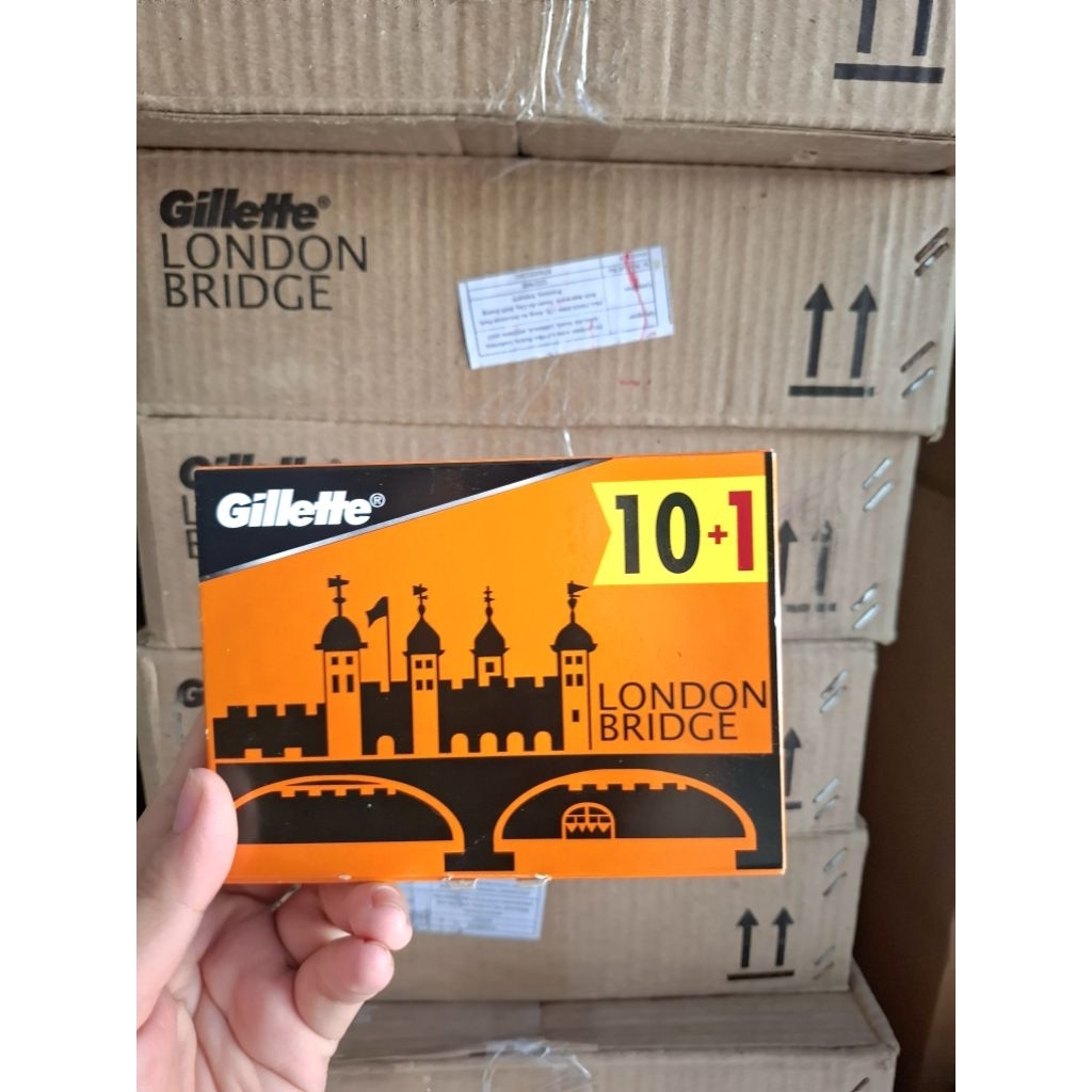 Combo 10 hộp lưỡi lam London Bridge ( 1100 lưỡi dao lam London) TẶNG 5 MIẾNG MẶT NẠ DƯỠNG DA