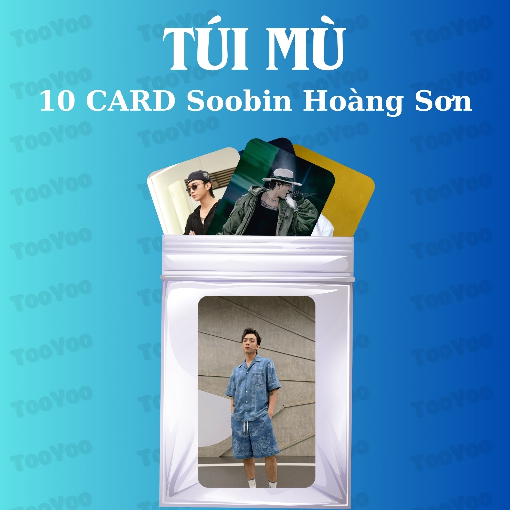 Túi mù gồm 10 card Soobin Hoàng Sơn bo góc không trùng TooYoo CARD0085