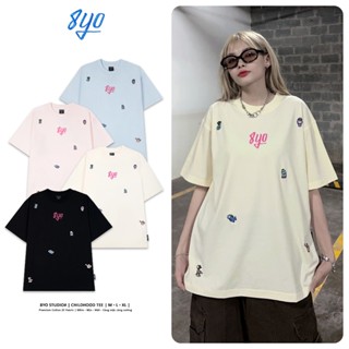 Áo Thun Thêu 8YO "Childhood" Tee Cotton 100% Unisex Nam Nữ Form Rộng Tay Lỡ Oversize Local Brand
