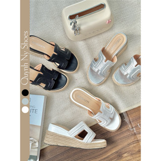 NYNY - DÉP XUỒNG NỮ ĐẾ CAO 7 PHÂN QUAI CHỮ H BẢN MỚI - DÉP XUỒNG CỐI PHỐI VIỀN BỐ KIỂU DÁNG HIỆN ĐẠI