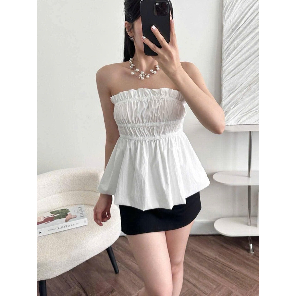 Áo Ống Bí Chất Gió Nhăn Form Xoè Hot Trend, Áo Quây Nữ | BigBuy360 - bigbuy360.vn