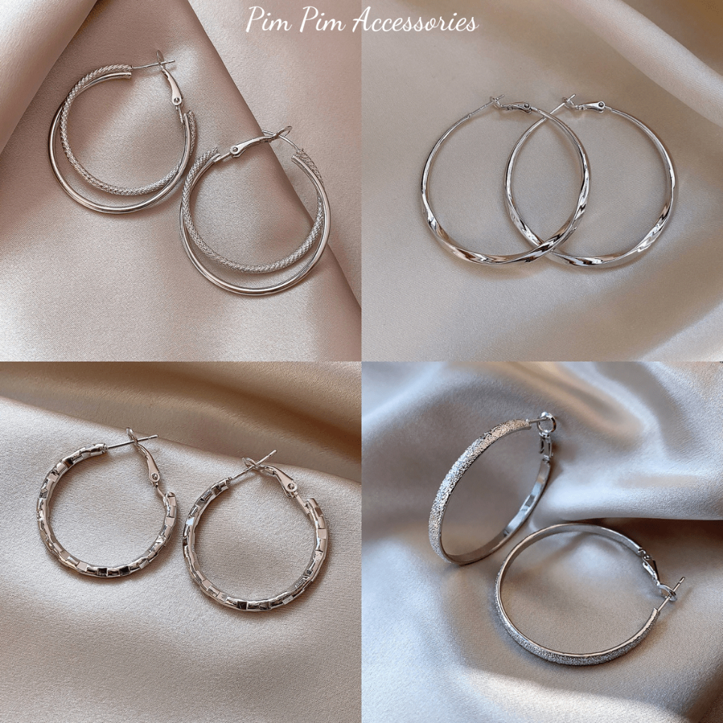 Bông Tai Nữ Khoen Tròn Mạ Bạc S925 Khuyên Tai Nhỏ Gọn Phong Cách Hàn Quốc Phụ Kiện Trang Sức