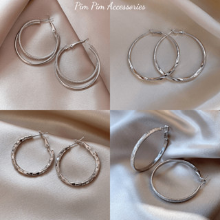 Bông Tai Nữ Khoen Tròn Mạ Bạc S925 Khuyên Tai Nhỏ Gọn Phong Cách Hàn Quốc Phụ Kiện Trang Sức