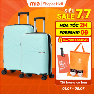   COMBO SIÊU HỜI  Combo 2 Vali Kéo MIAvn Larita DARIN - Nhựa PP Siêu Bền Hạn Chế Bể Vỡ Size 20 24 28 Khoá TSA Bảo Mật 