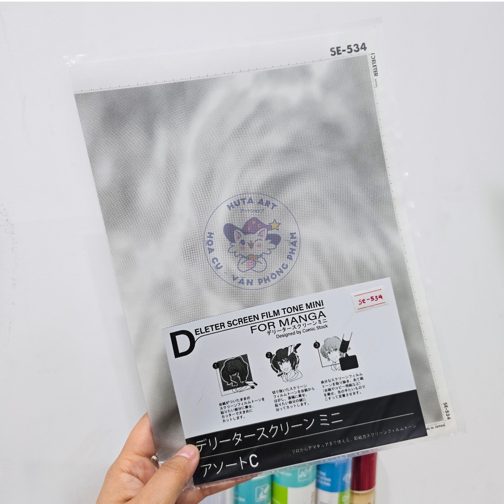 [HutaArt] HÀNG HIẾM - Giấy SCREENTONE Tạo Hiệu ứng Manga 1/2 Fullsize