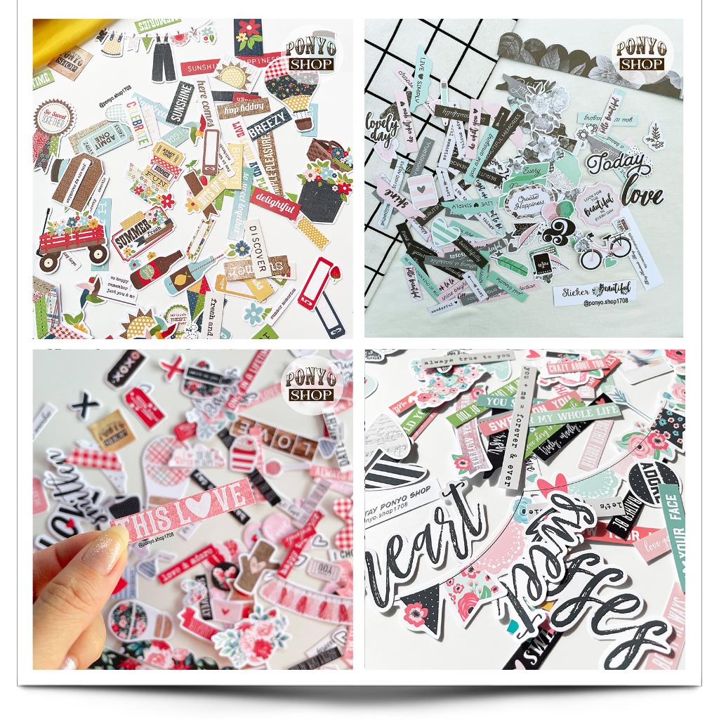 Die cut - hình cắt trang trí Scrapbook (Nhiều mẫu)