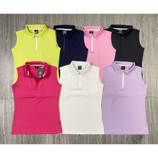 Áo Thể Thao Nữ MILIN Dáng Sát Nách Cổ Trụ Khoá Kéo Vải Thun Co Dãn Tốt Chơi Tennis, Pickleball, Golf, Cầu Lông - AML03