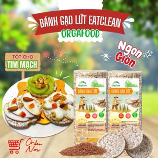 Bánh gạo lứt ăn kiêng Orgafood, bánh gạo lức nguyên hạt Orgafood Eat clean cho người ăn kiêng
