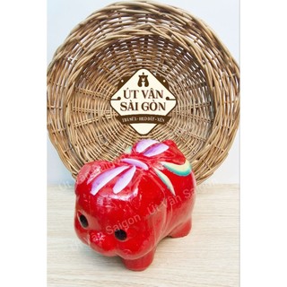 [CÓ SHIP HỎA TỐC]Heo đất tiết kiệm "Truyền thống" size M ( 18x10x13 cm )