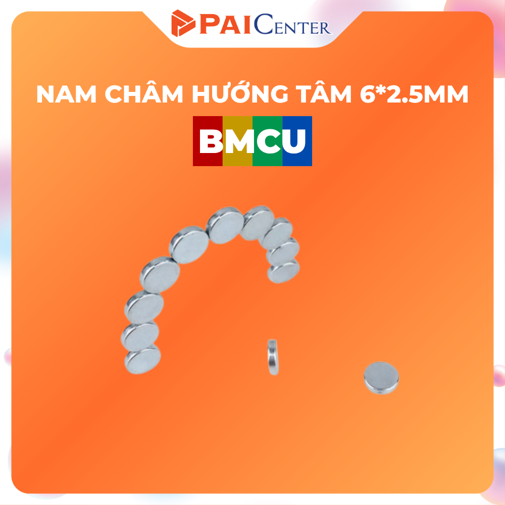 Nam châm hướng tâm 6*2.5mm N35 - Linh Kiện BMCU HALL, Nam châm AS5600