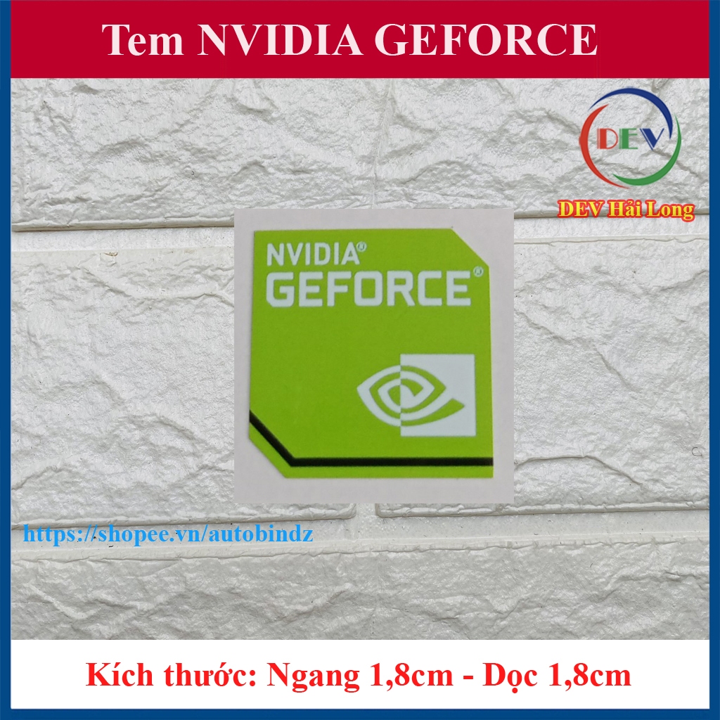 Tem NVIDIA GEFORCE - Thay tem Laptop - máy tính - màu Xanh