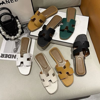 Dép nữ dép chữ H quai ngang da sần siêu bền êm chân hót hít (dép H)