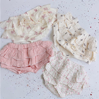 Quần váy bí vải xô muslin cho bé