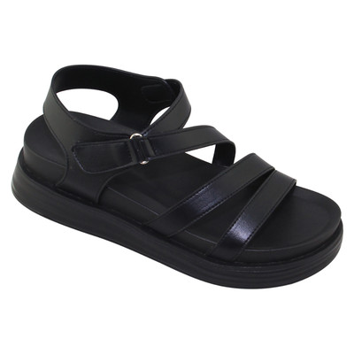 Sandal đế bằng nữ Bita's SHANAH.04 (Đen + Kem + Xám khói)