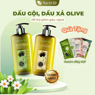  Dầu Gội Xả Olive Hachi 350ml 500 800 Chiết Xuất Từ Quả Oliu Ngăn Ngừa Gàu Và Giảm Kích Ứng Da Đầu 