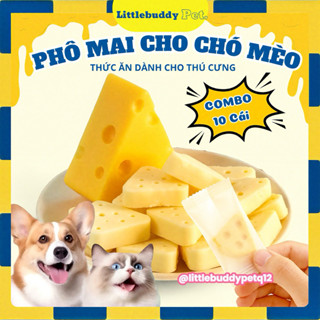   Combo 10 cái  Phô mai miếng cho chó mèo pho mai cho chuột hamster phomat thức ăn cho thú cưng 