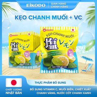  Kẹo Chanh Muối Vitamin C 15g gói - Giảm ho tăng đề kháng hương vị thơm ngon Eikodo Việt Nam 