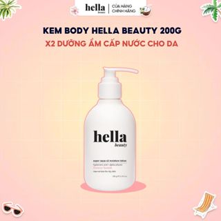 Kem body dưỡng ẩm cấp nước HA + Alpha arbutin Hella Beauty 200g