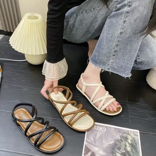 PHOM DÉP GIỐNG VIDEO.Chuẩn SIZE. Dép nữ,dép sandal nữ đế bệt 2cm quai mảnh 2 MÀU Trắng và và đen.Dép nữ đẹp 2025hottrend