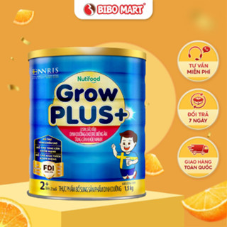  Sữa GrowPLUS+ Xanh Hỗ Trợ Trẻ Biếng Ăn Tăng Cân Phát Triển Chiều Cao Lon 1.5kg Từ 2 Tuổi-Bibo Mart 
